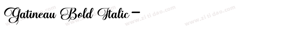Gatineau Bold Italic字体转换